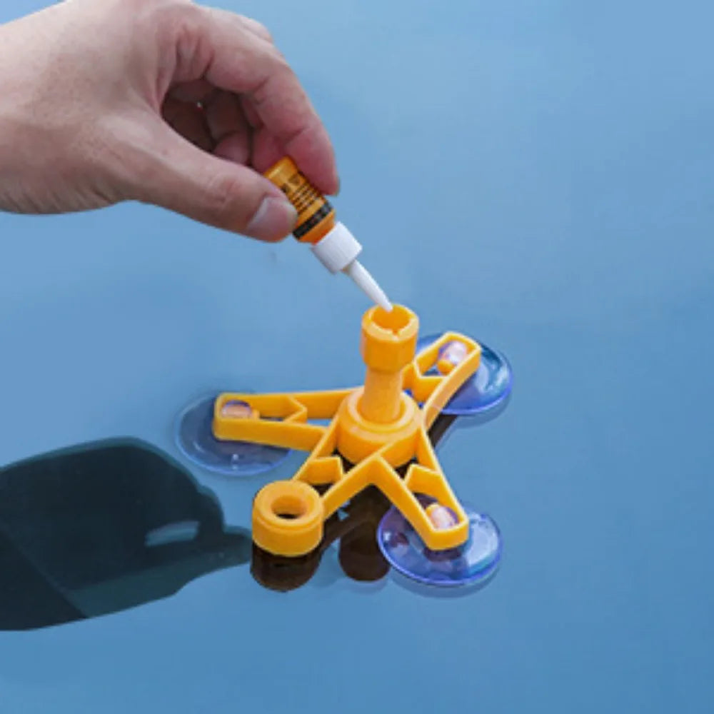 Windshield Car Crack Repair Kit DIY Window Mobile Screen Kit Cure Glue Car Glass Scratch Crack Repair Accessories Clean Neat