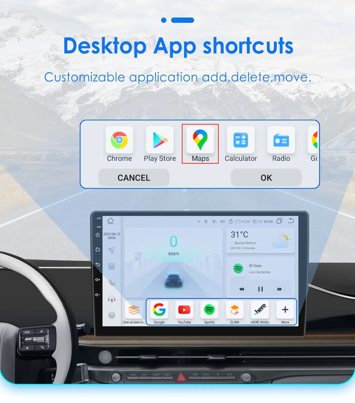 Android Radio Car Multimedia for Fiat Panda 2003 -2012 Android Auto Audio GPS 7862 Stereo Car CarPlay Intelligent Screen Player