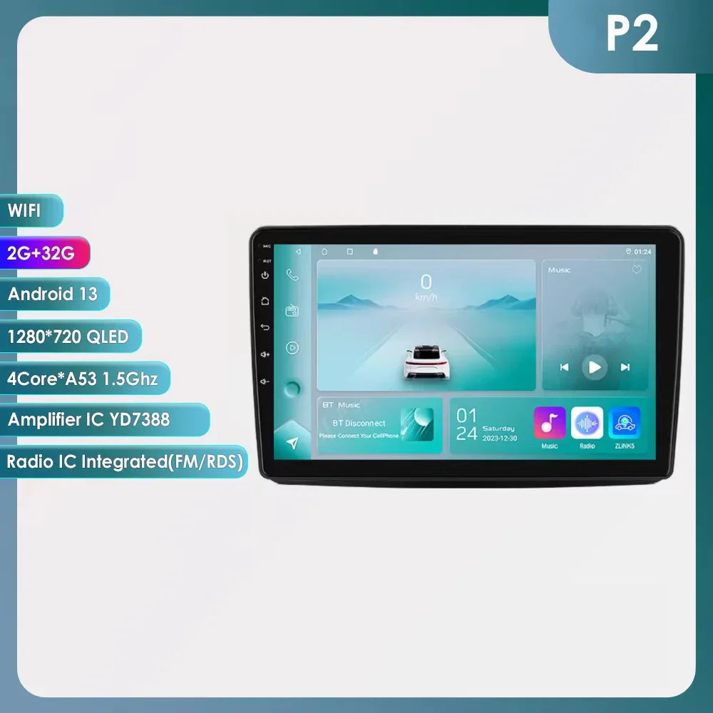 Android Radio Car Multimedia for Fiat Panda 2003 -2012 Android Auto Audio GPS 7862 Stereo Car CarPlay Intelligent Screen Player